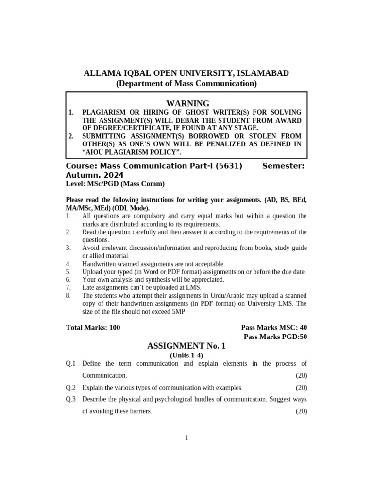 Plagiarism Policy for Assignments | PDF | Cognition | Human Communication