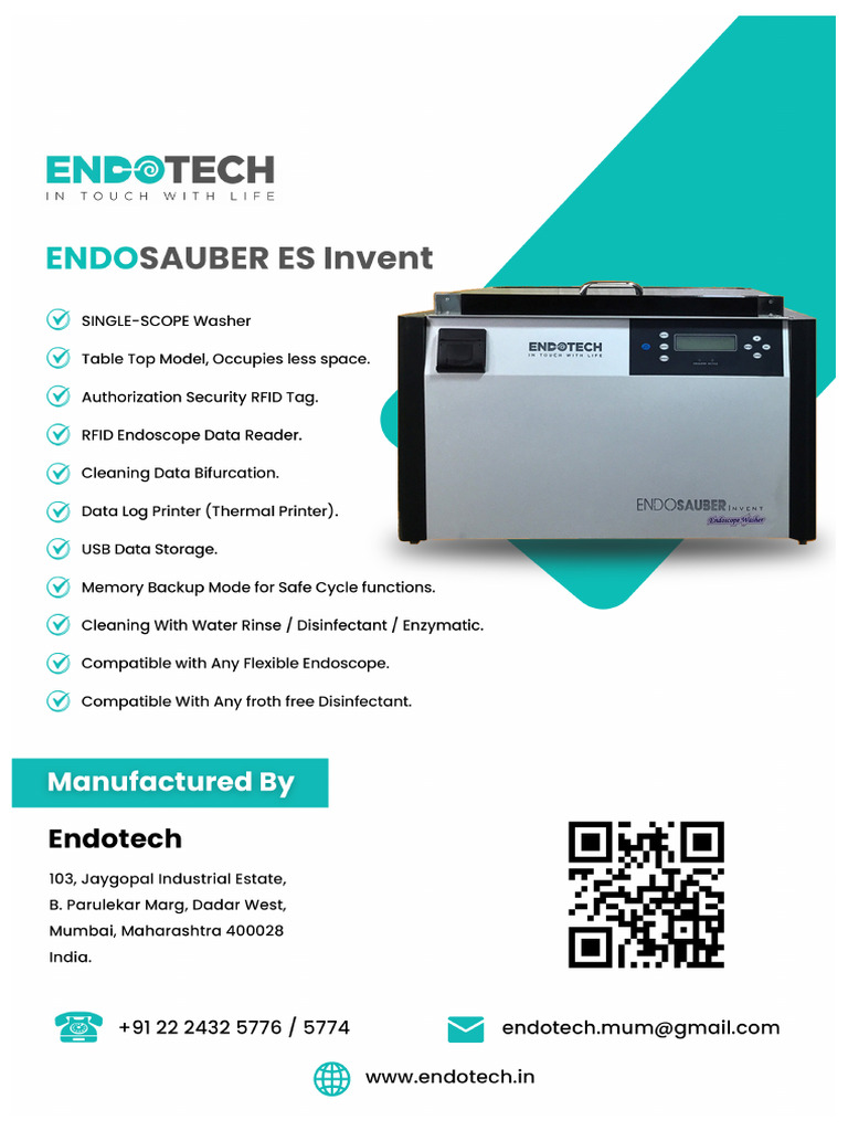 Endotech (AM) Endosauber-ES-Invent | PDF | Water | Disinfectant