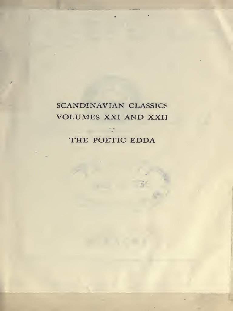 The Poetic Edda: A Comprehensive Guide | PDF