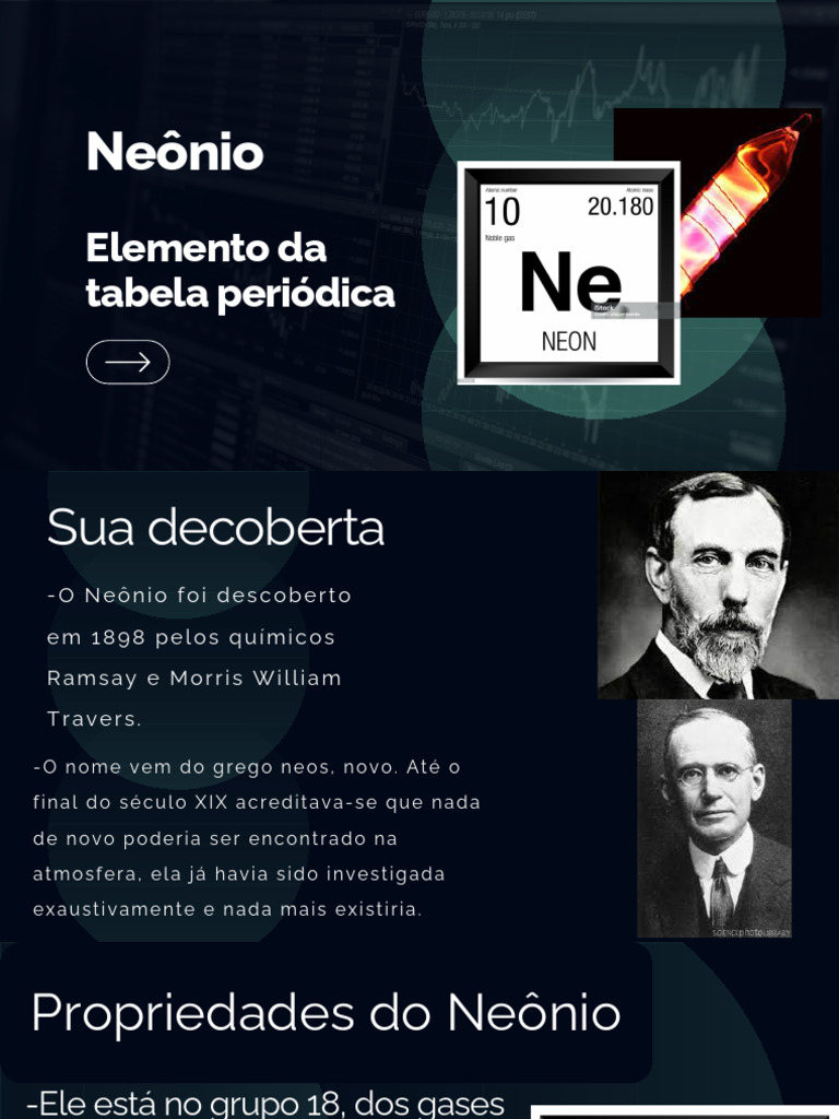 Neônio: Descoberta, Propriedades e Usos | PDF