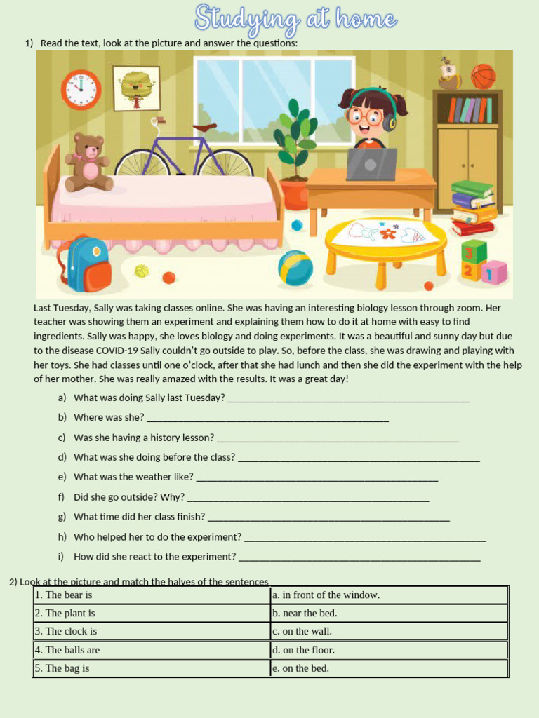 Sally's Online Biology Class Experience | PDF