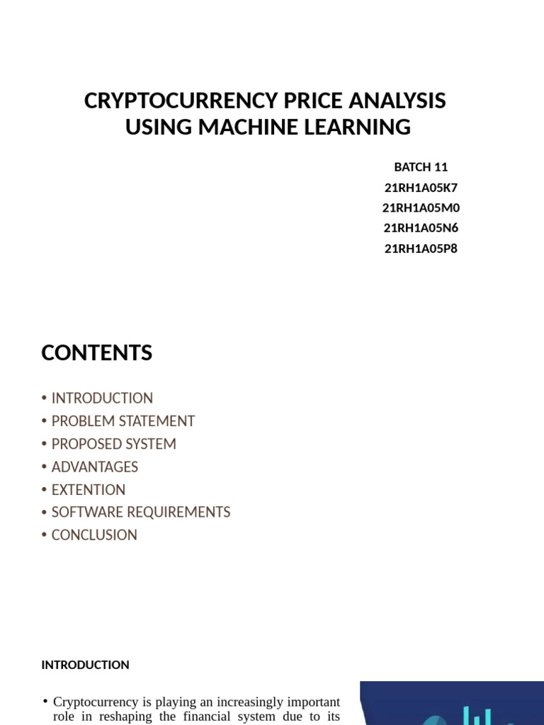 Machine Learning for Crypto Price Prediction | PDF | Cryptocurrency | Machine  Learning