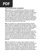 Overview of IBM Z Mainframe Models | PDF | Computer Engineering ...