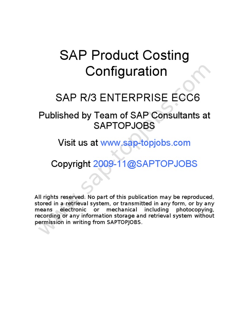 Sap Configure Product Cost Collector PDF