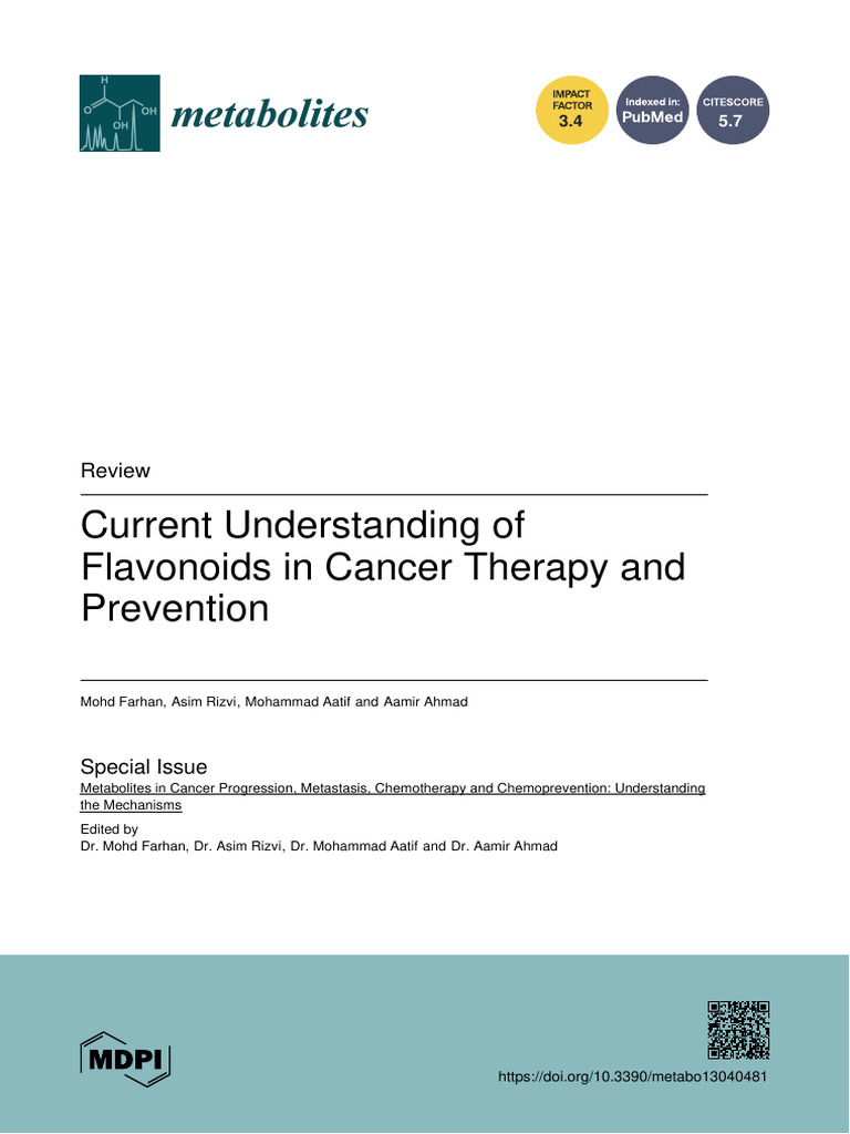 Flavonoids in Cancer Therapy Insights | PDF | Reactive Oxygen Species ...