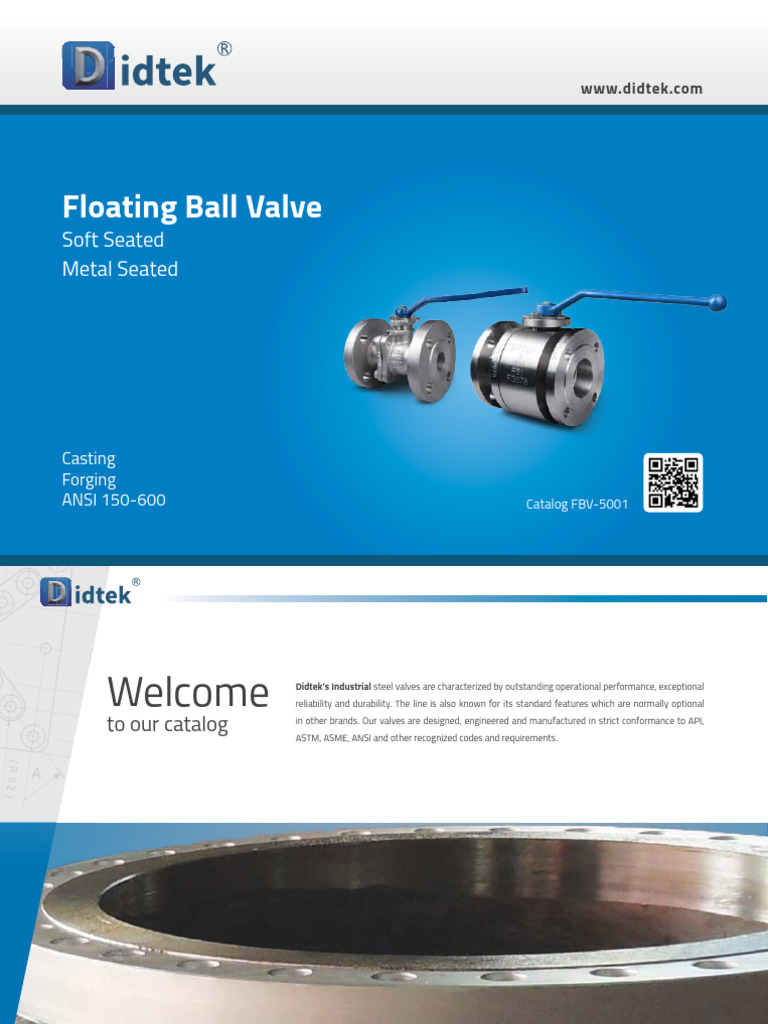 Floating Ball Valve FBV 5001 | PDF | Valve | Mechanical Engineering