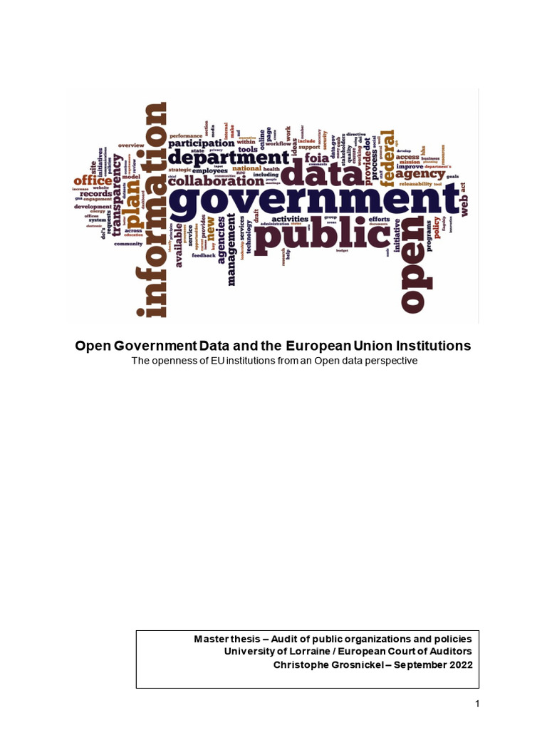 EU Institutions and Open Government Data | PDF | Resource Description ...