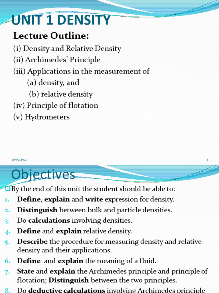 Understanding Density and Flotation Principles | PDF | Buoyancy | Density
