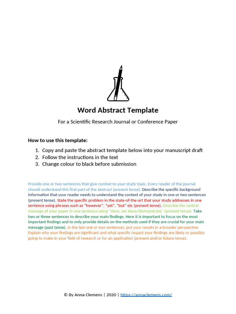 Abstract Template Anna Clemens | PDF