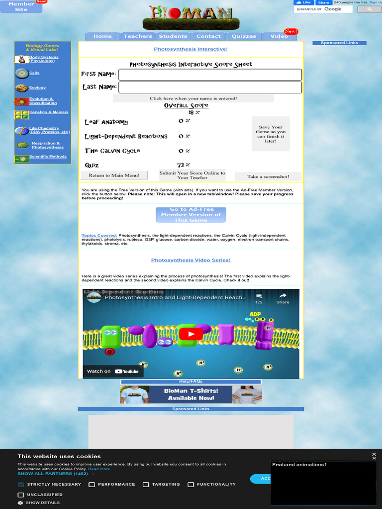 Interactive Biology Games Overview | PDF | Photosynthesis | Biotechnology