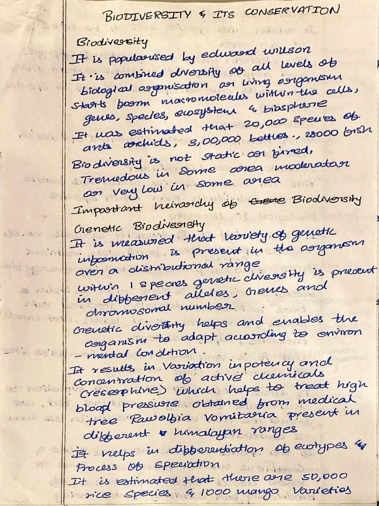Biodiversity and Its Conservation | PDF