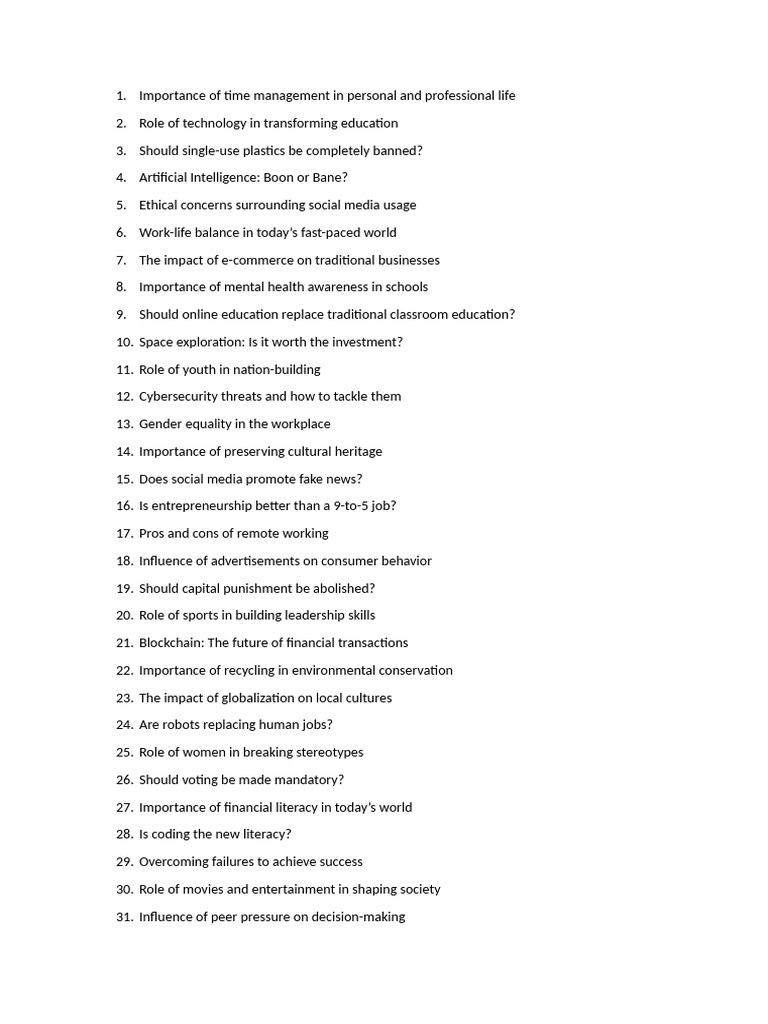 Key Topics in Modern Society Issues | PDF