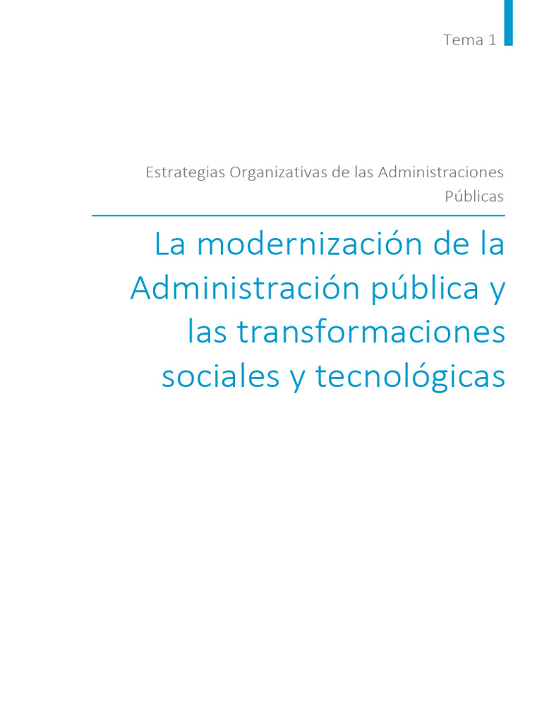 Modernización de la Administración Pública | PDF | Estado (política ...