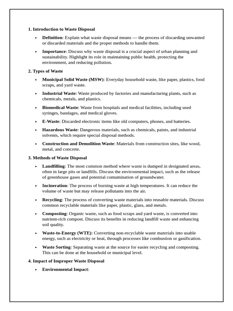 waste disposal | PDF | Waste | Waste Management