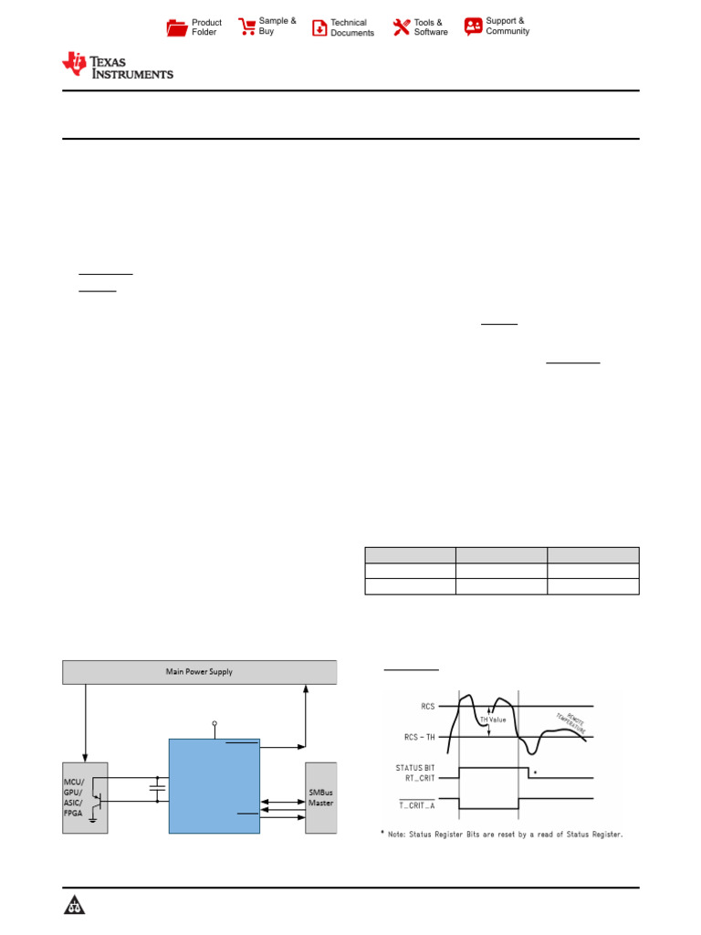 LM89 Digital Temperature Sensor Overview | PDF | Electrostatic ...