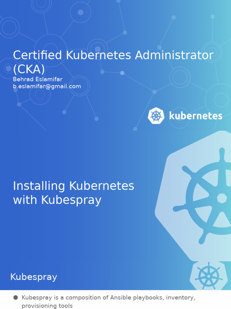 Installing Kubernetes with Kubespray | PDF | Domain Name System | Linux