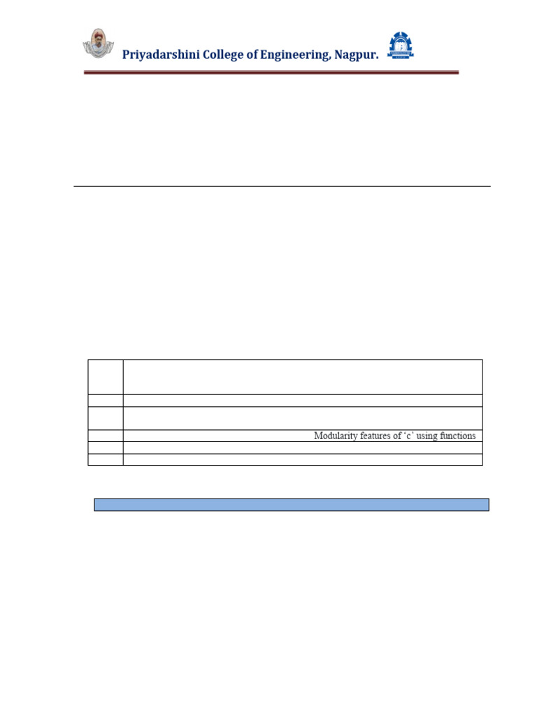 PPS I sem - syllabus | PDF | Pointer (Computer Programming) | Computer ...