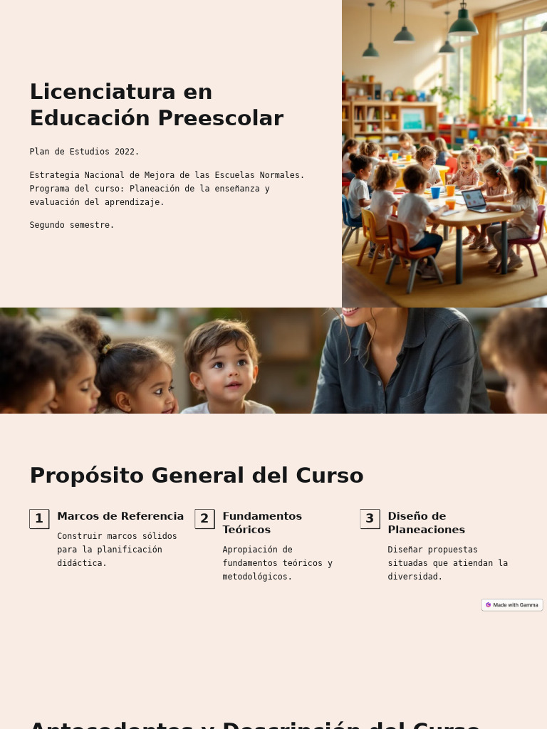 Plan de Estudios Licenciatura Educación Preescolar | PDF