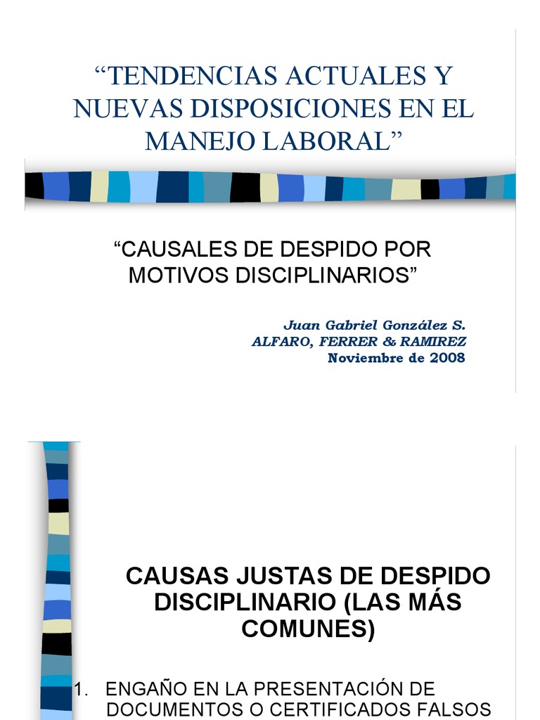 Causales de Despido por Motivos Disciplinarios