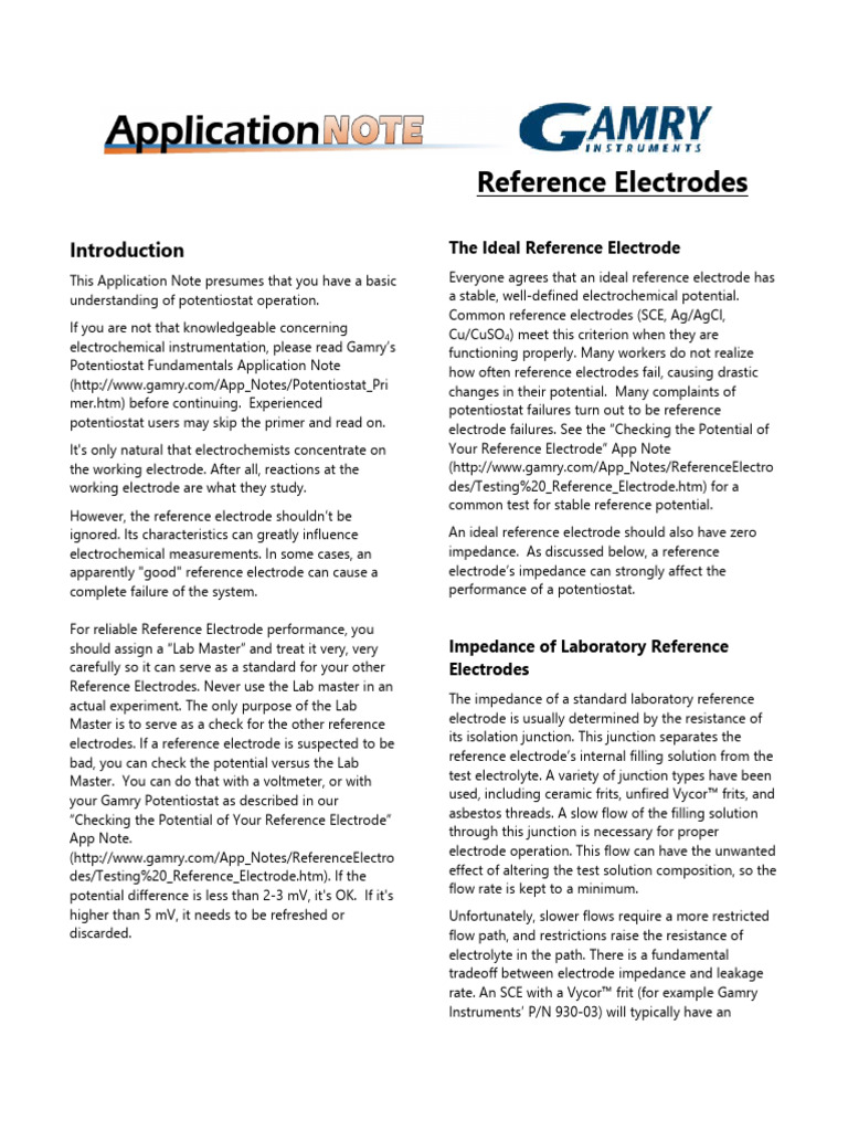 Reference Electrodes2 | PDF | Capacitor | Electricity
