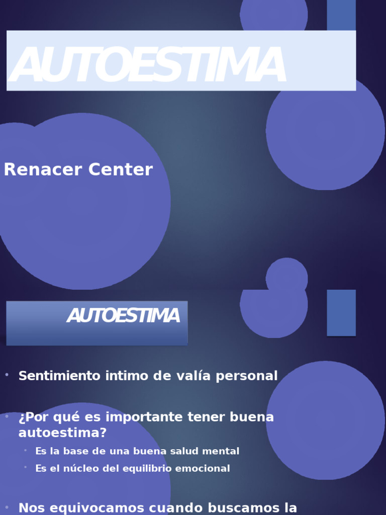 Mejora tu Autoestima y Bienestar Personal | PDF | Autoestima ...