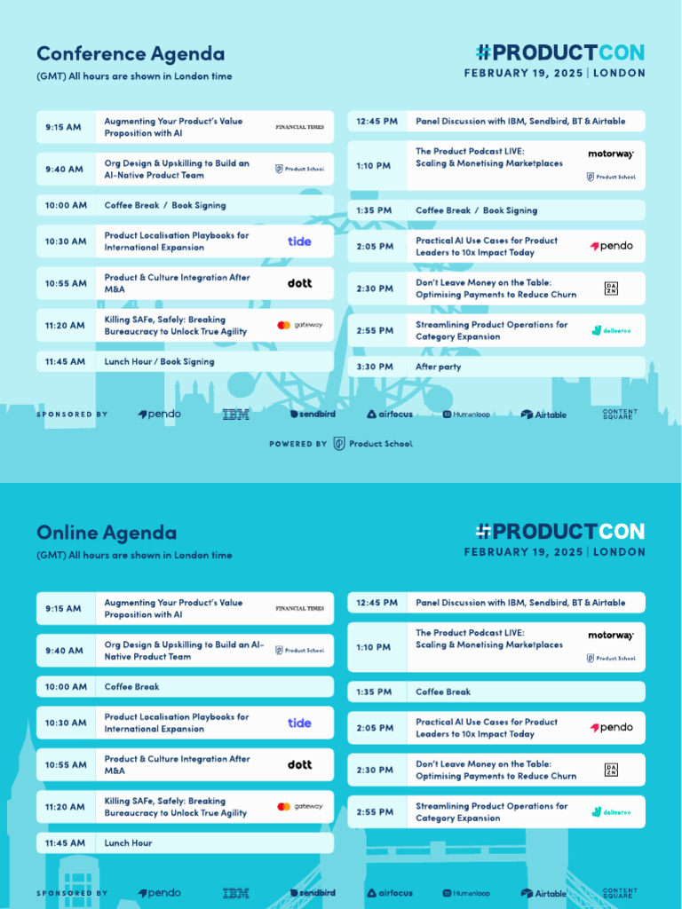 ProductCon 2025 London Agenda | PDF
