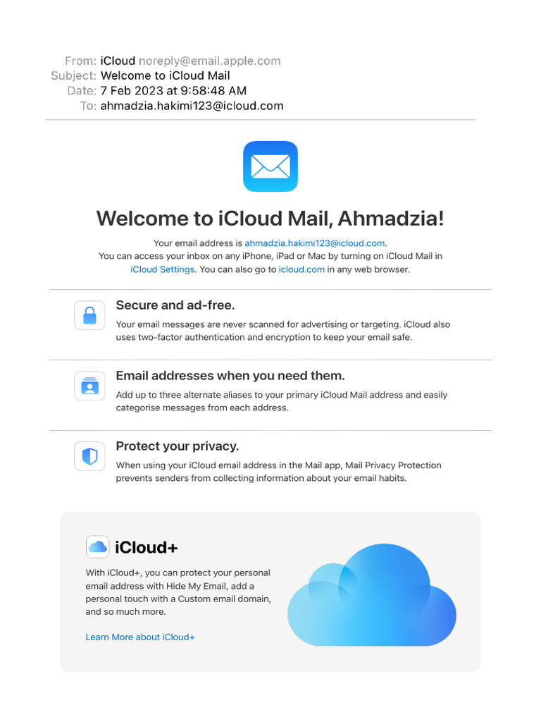 Introduction to iCloud Mail Features | PDF