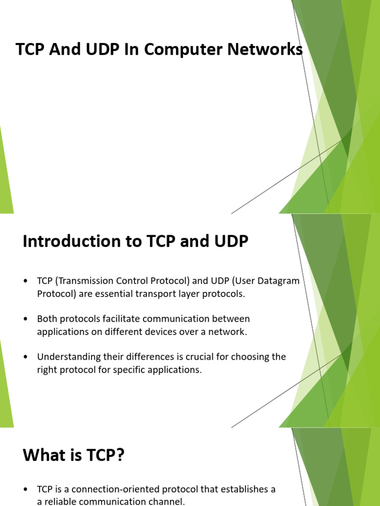 TCP vs UDP: Key Differences Explained | PDF | Transmission Control ...