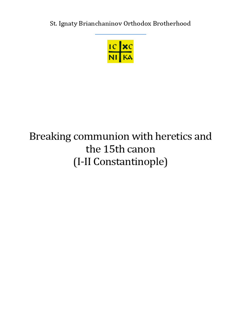 Eastern Orthodox Definition Of Heresy