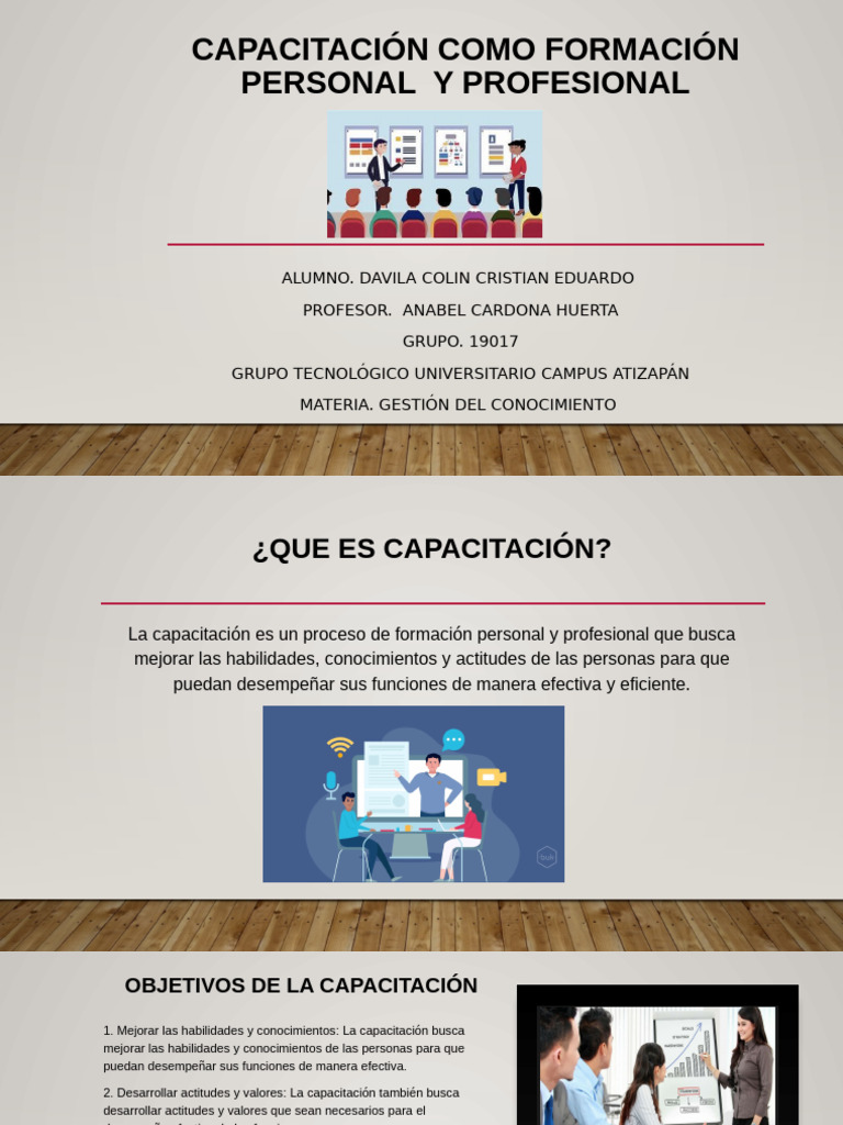 Capacitación Como Formación Personal y Profesional | PDF | Desarrollo ...