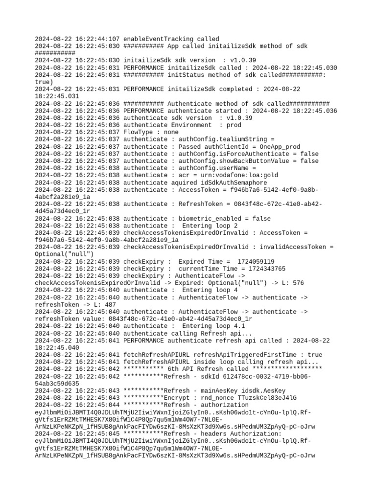 SDK Authentication and Refresh Process | PDF | Computing | Computer Data