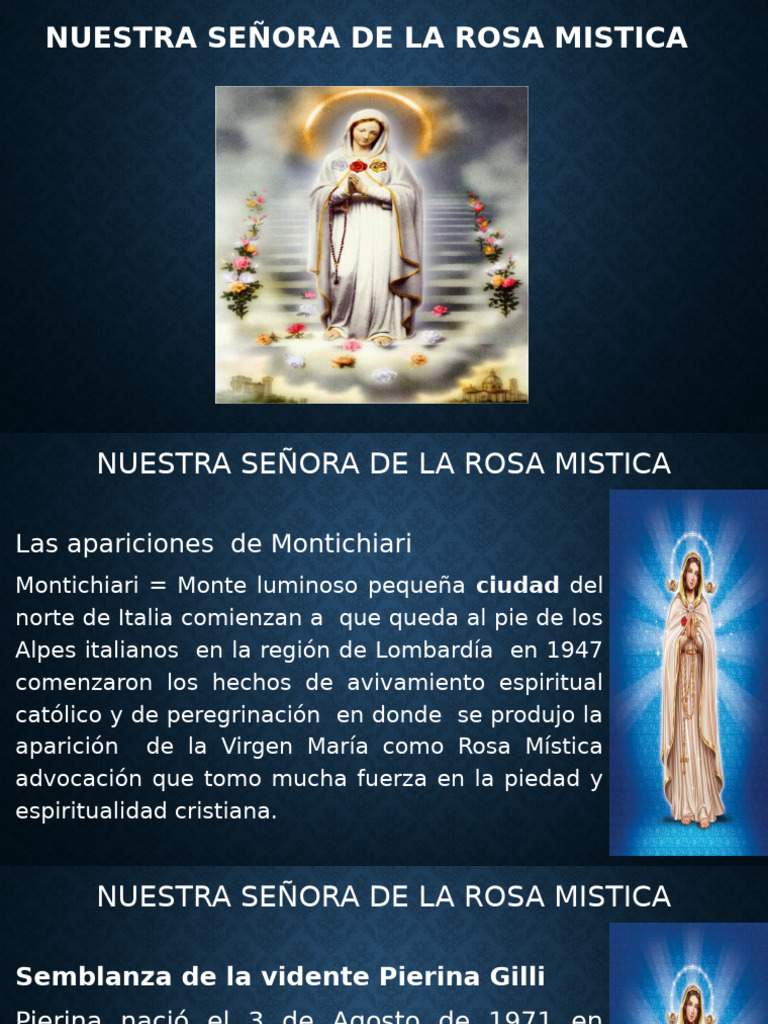 Advocacion Nuestra Señora de La Rosa Mistica | PDF | María, madre de ...