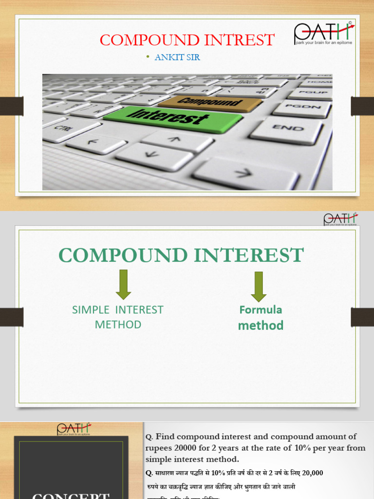 Compound Interest CGPSC Csat Class | PDF