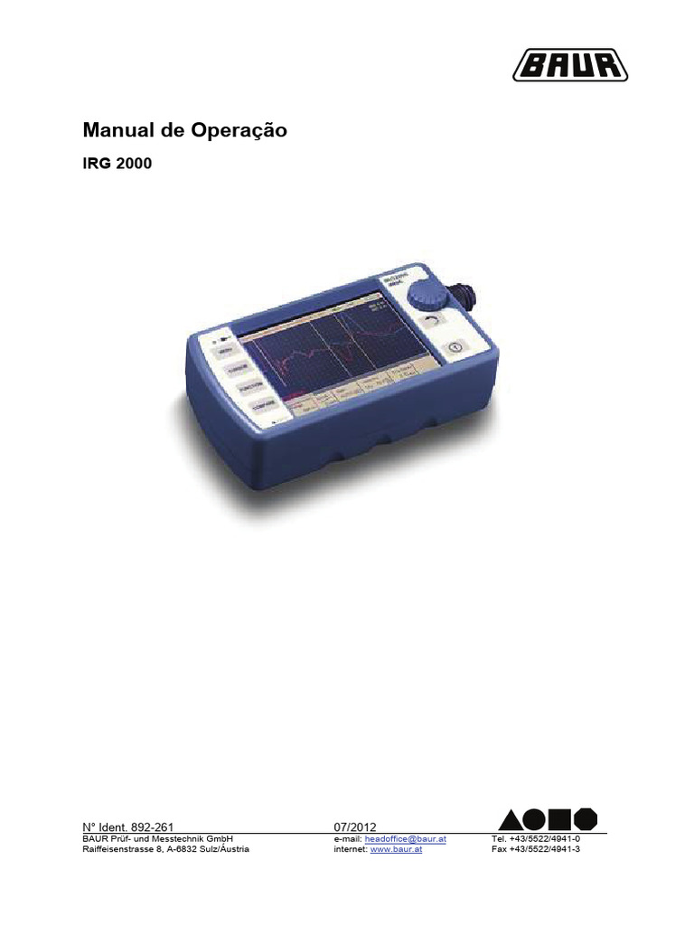 Manual de Operação do IRG 2000 | PDF | Janela (informática) | PCs ...