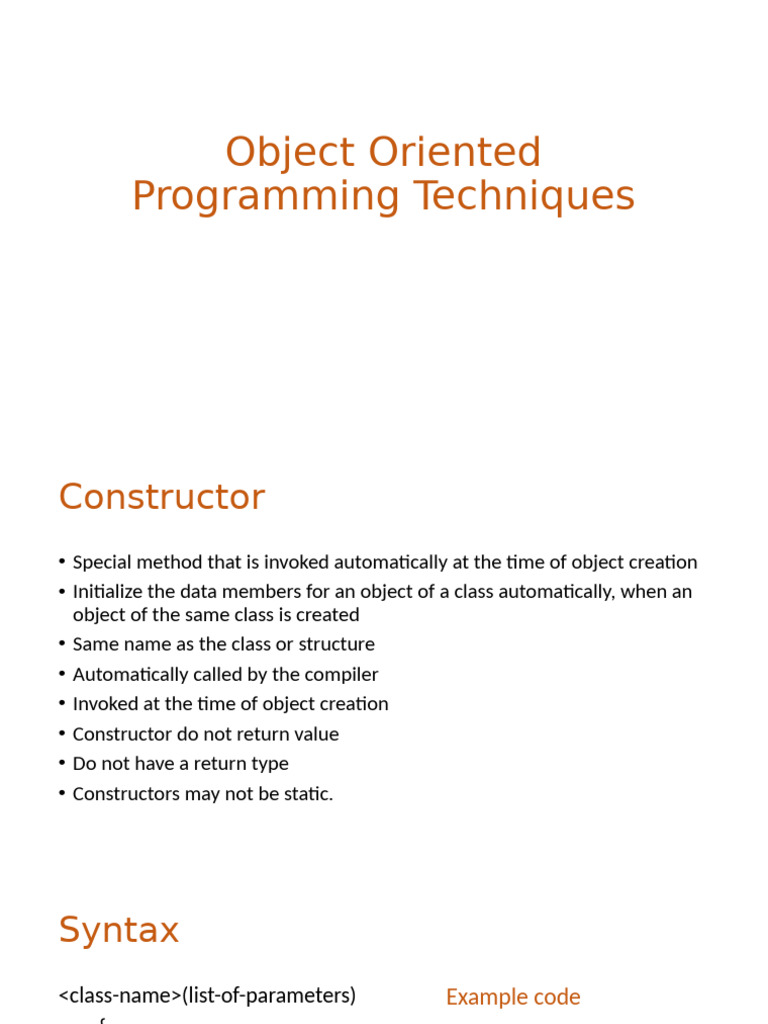 C++ Constructor and Destructor Overview | PDF | Constructor (Object ...