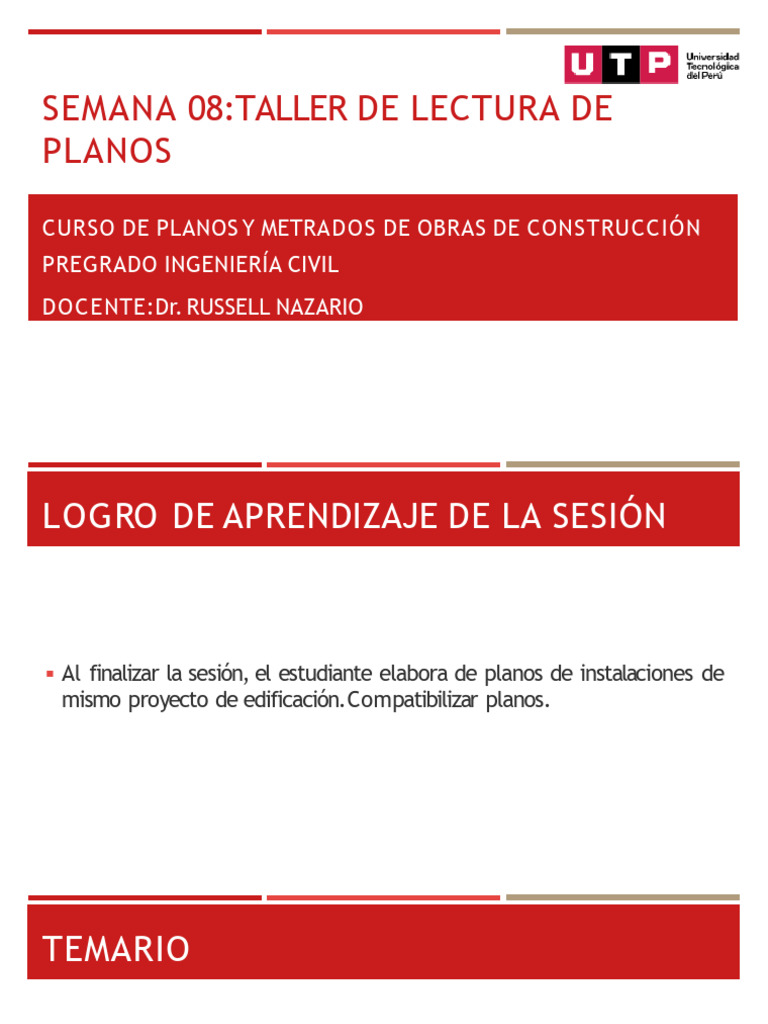 Taller de Lectura de Planos en Ingeniería Civil | PDF