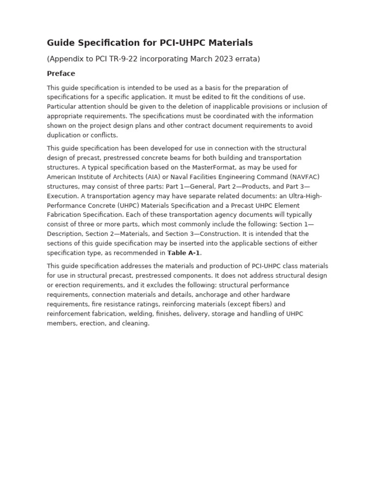 Uhpc Pdf Concrete Cement