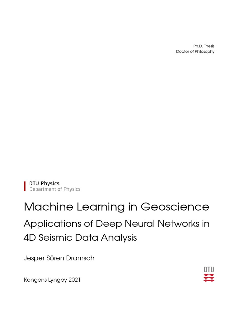 Deep Learning for 4D Seismic Analysis | PDF | Deep Learning | Machine ...