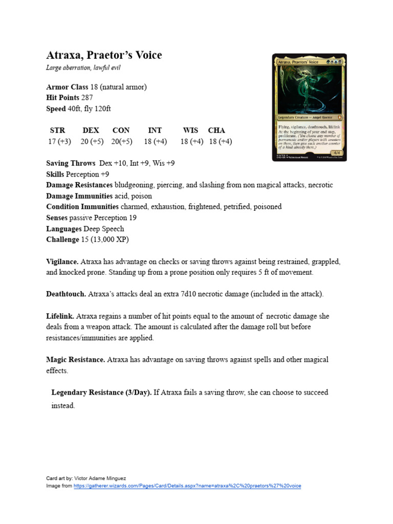 Atraxa, Praetor's Voice | PDF
