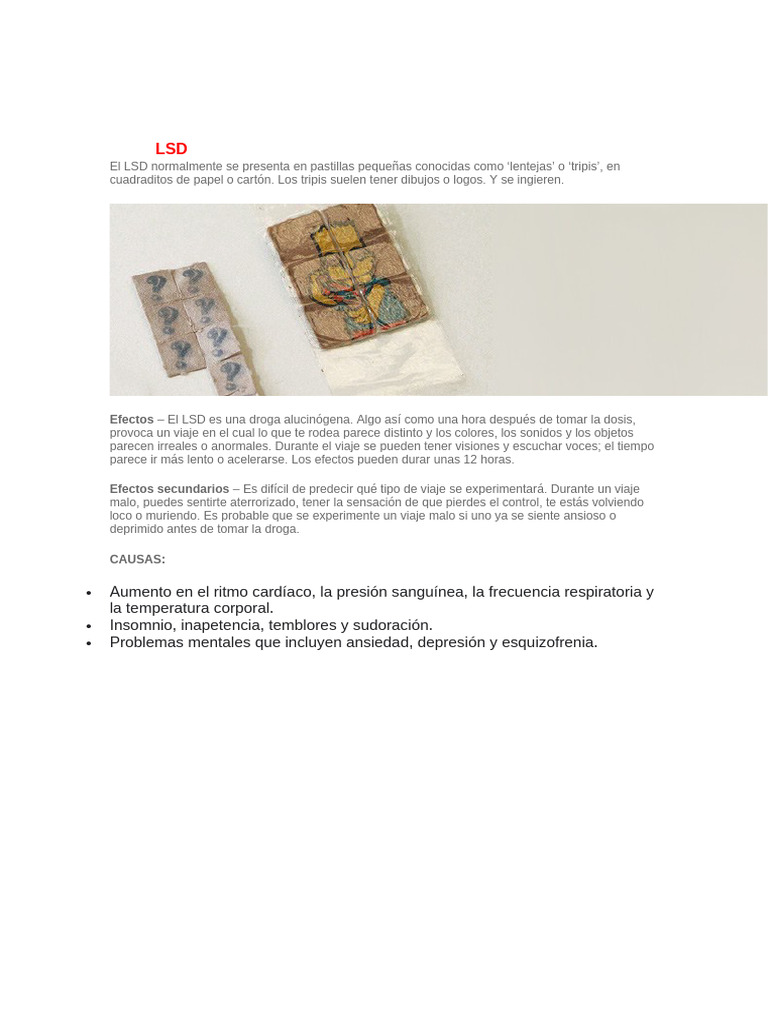 Drogas Causas Y Efectos Pdf Heroína Drogas