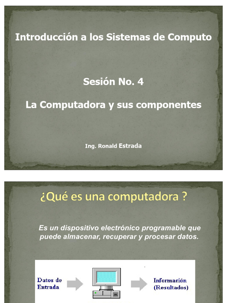 La Computadora y Sus Partes | PDF | Hardware de la computadora ...