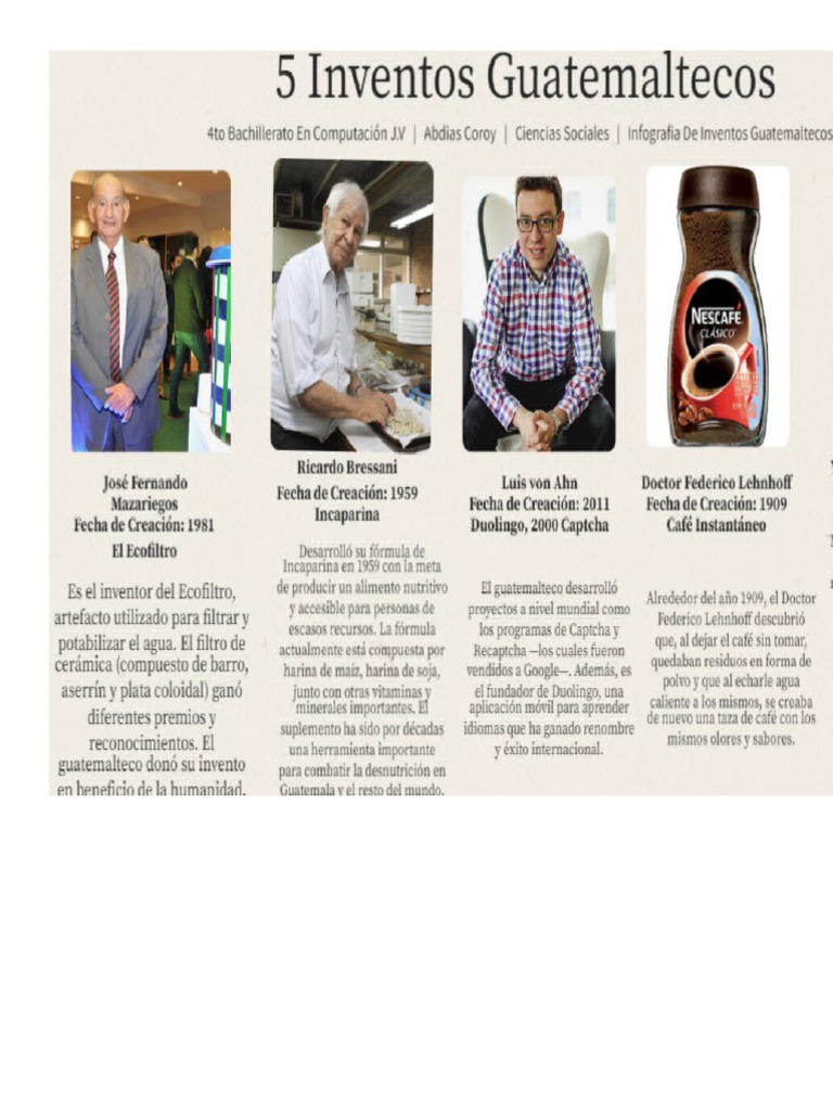 Inventos Guatemaltecos | PDF
