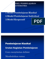 Model Model Pembelajaran