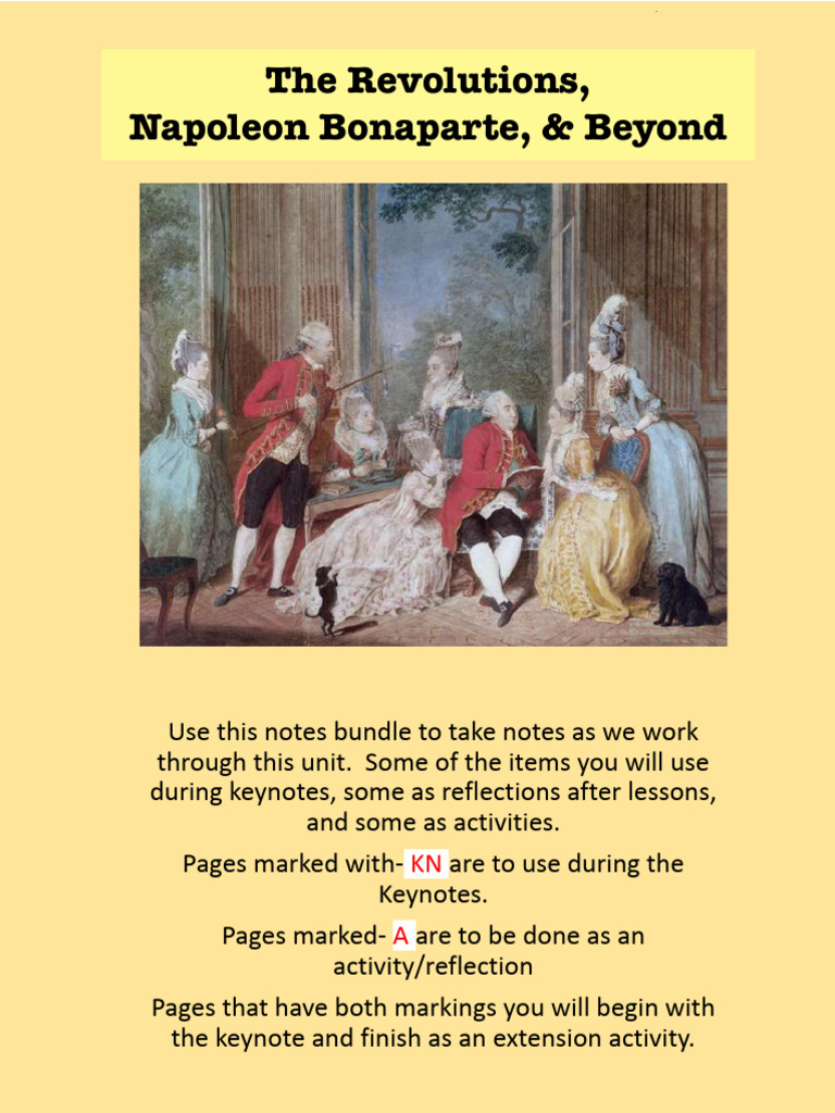 2025 Student Copy Revolutions, Napoleon, and Beyond INB | PDF ...