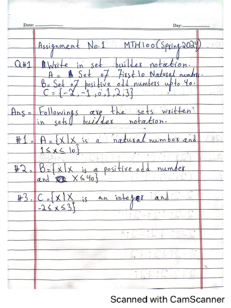 Maths Assignment Pdf