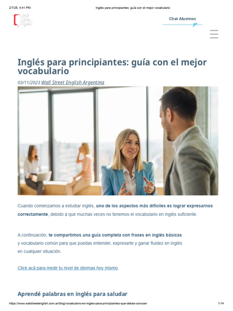 Vocabulario Básico en Inglés para Principiantes | PDF | Idioma en ...