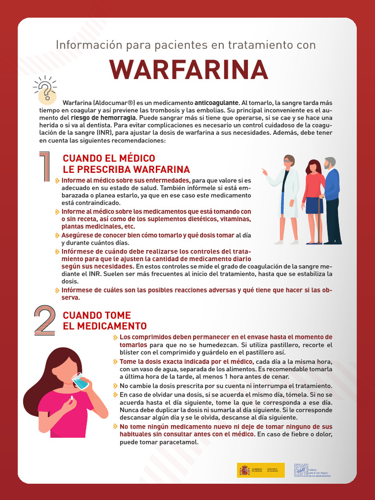 Guía de uso seguro de Warfarina | PDF | Medicamentos con receta | Medicina