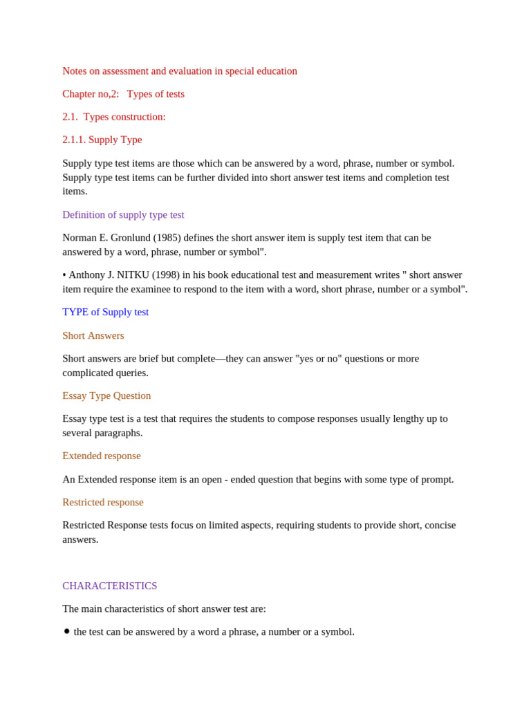 2nd Chapter Assessment & Evaluation | PDF | Attitude (Psychology ...