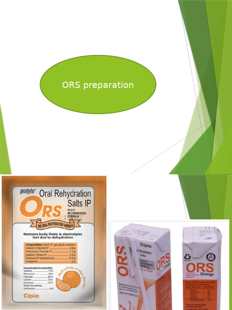 ORS Preparation Guide for 1000 ml | PDF