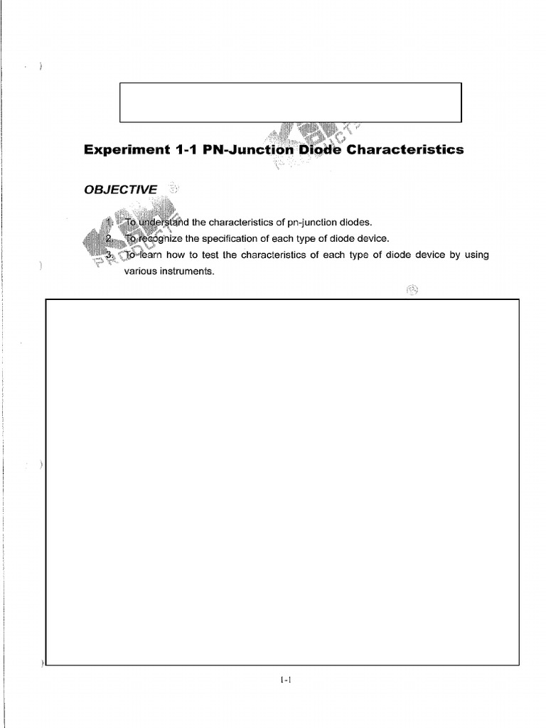 Exp 1 Pn Junction Diode Characteristics Pdf